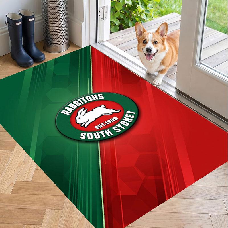 Soft Floor Carpet South Sydney Rabbitohs Pattern Area Rug Decorative Mat For Home Room Decoration
