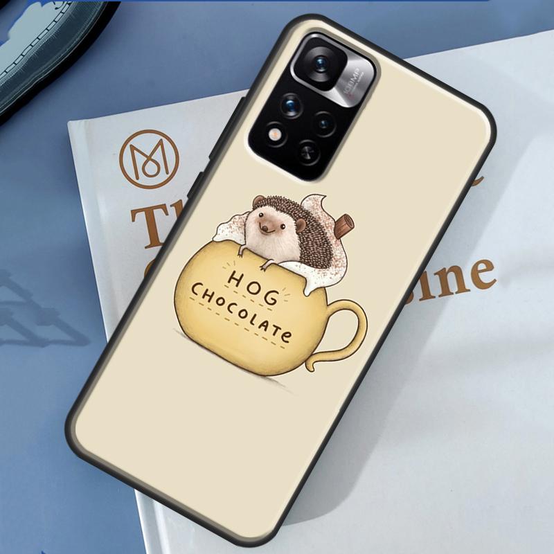 Kawaii Hedgehog Case For Xiaomi Redmi Note 14 13 11 9 10 12 Pro 9S 10S 11S 12S Redmi 10C 12C 13C 14C Cover