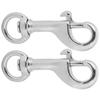2pcs 68MM Diving 316 Stainless Steel Swivel Eye Snap Hook Swivel Single Ended Diving Clip
