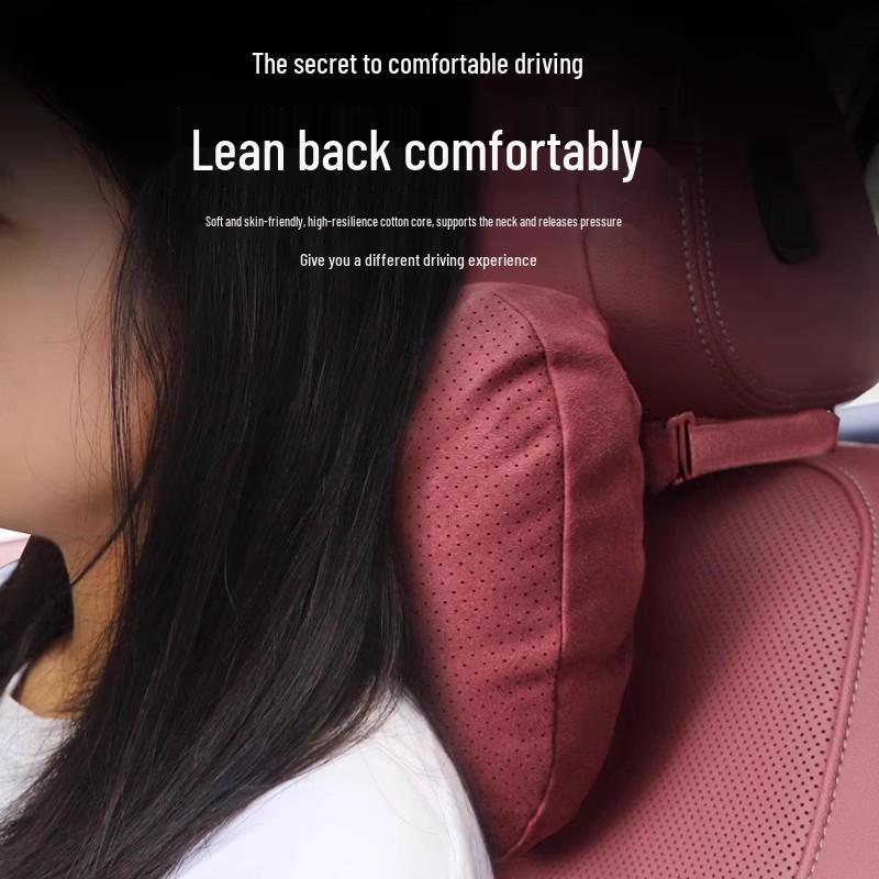 BMW Headrest Neck Support and Lumbar Cushion for 1, 3, 5, 7 Series and X1, X3, X5, X6 - Car Interior Accessory.