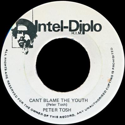 7-дюймовая пластинка PETER TOSH Cant Blame The Youth Hammer NONE Intel Diplo 1980 Ямайка Регги Ска Даб Б/у
