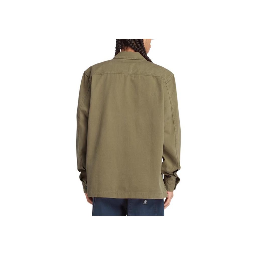 Timberland SS24 Повседневная свободная удобная рубашка в стиле куртки с длинным рукавом Мужские рубашки армейско-зеленого цвета A42K5-A58