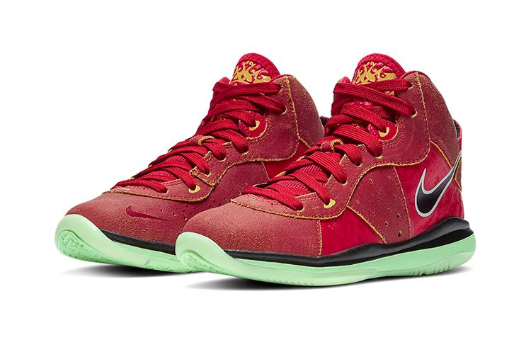 Nike Lebron 8 'Empire Jade' Фиолетовые Запретные, Джеймс Средние Винтажные Баскетбольные Кроссовки Черно-Красные DH3238-600