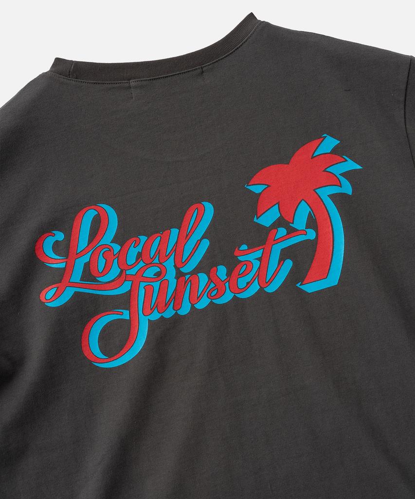 VASTIC Palm Tree Sunset T-Shirt_Charcoal