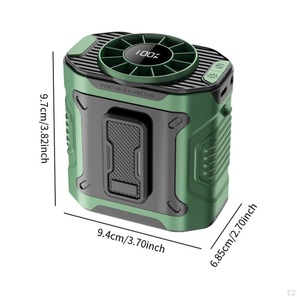 Регулируемый вентилятор с креплением на талии, 100 скоростей и шейным шнуром для персонального охлаждения