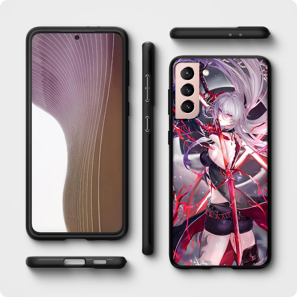 Star Rail Acheron Case for Samsung Galaxy S23 S10e S10 S21 FE S22 S9 S24 Ultra S20 Plus Soft Black TPU Phone Cover Bumper