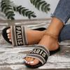Fashion Fashionable Classic Simplicity Sandals Women'S New 2024 Slippers Cloth Cover Letter Outdoor Casual Flat Bottom Slippers
