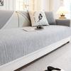 Four Seasons Sofa Cover Chenille Striped Sofa Mat Solid Color Sofa Cushion Living Room Non-Slip Couch Cushion Armrest Backrest