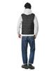TAION Down Button Inner Down Men's V-Neck Vest, TAION-001 (White, L)