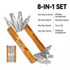 8-in-1 Portable Screwdriver Set Multifunctional Cycling Maintenance Kit Tool Mini Fold-up Screwdriver Set for Mountain Road Bike
