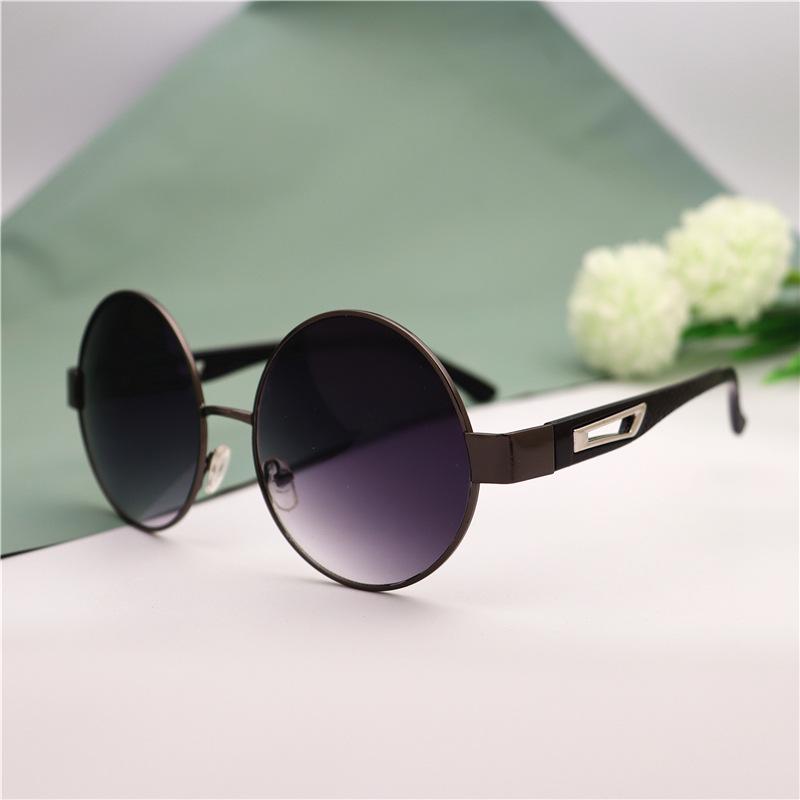 Круглые ретро-солнцезащитные очки мужские солнцезащитные очки Trendy Eyes Prince очки персонализированные солнцезащитные очки металлическая оправа круглая оправа черная