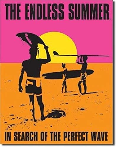 Mfoever Tin Sign Endless Summer Search of A Perfect Wave Surf Retro Wall Decor Metal Tin Sign