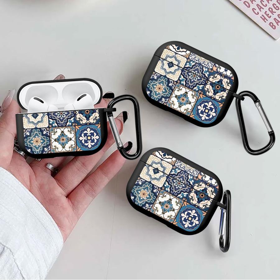 Чехол для наушников Cover Case Для Airpods Pro3 Pro 1 Pro2 2 3 4 Стиль с ретро-узором и текстурой
