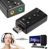 High Quality Mini USB 2.0 Mic 7.1 Sound Track Speaker Audio Headset Microphone 3.5mm Jack Converter 3D Audio Sound Card Adapter For Notebook