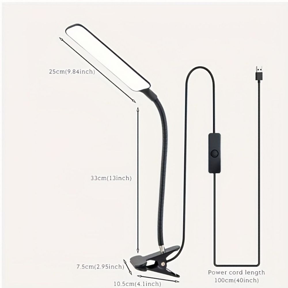With Clamp LED Table Lamp Flexible Reading Light LED Clip-on Desk Lamp Home Office