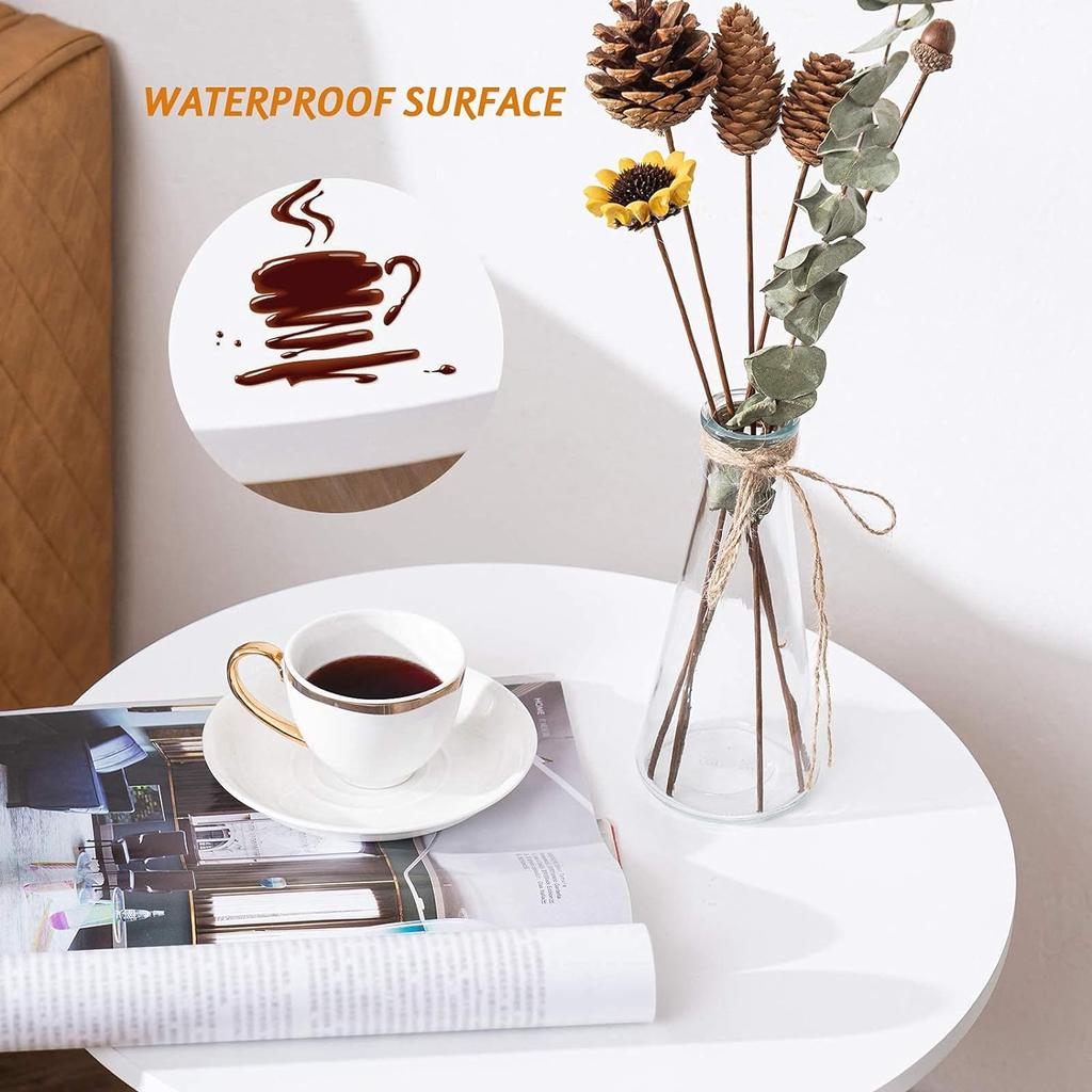 Маленький круглый журнальный столик из дерева, съемный мини-стол, мебель для гостиной, прикроватная тумбочка для дивана, стеллаж для хранения вещей в спальне