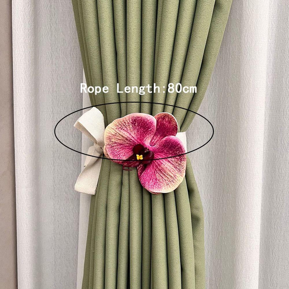 Flower Shape Curtain Buckles No Punching Curtain Strap Modern Curtain Hanging Rope Home Decoration
