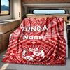 Tonga Pattern Customize Your Name Rv Blanket Comfortable Soft Lightweight All Season Multi Purpose Blanket For Travel Camping Picnics Sofas Rvs Beds