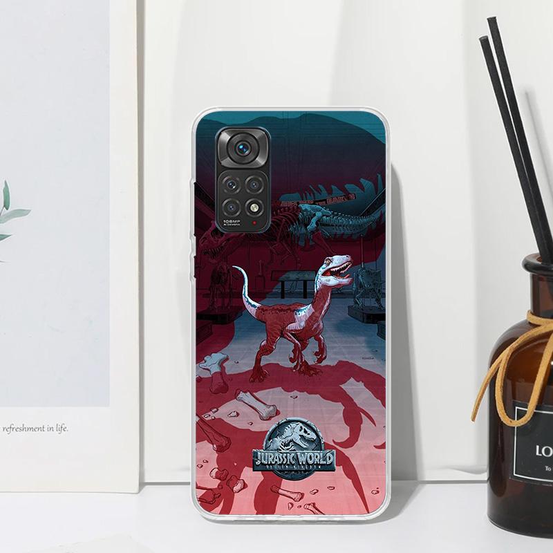 Jurassic Park Dinosaur World Phone Case For Xiaomi Redmi Note 13 14 12S 11S 10S 12 11E 10 Pro Plus 11T 9S 9 8T 8 7 Art Fundas Ba