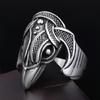 S925 Silver Ring Retro Personality Viking Series Crow Ring Eagle Men's Ring