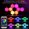 10PCS BT Connected RGB Hexagon Light Ambient Lamp Wall Decorative Lighting with Controller