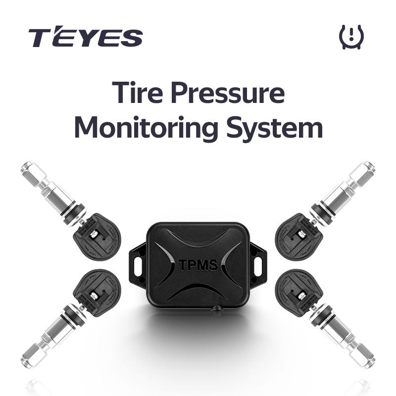 Беспроводная система контроля давления в шинах TPMS для автомобиля, только для устройств TEYES, встроенный аккумулятор