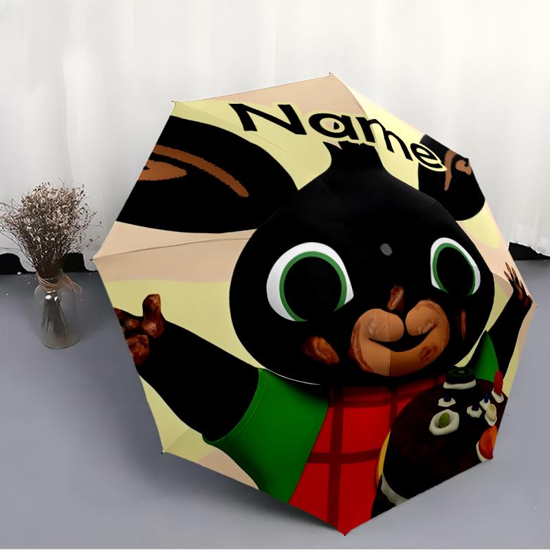 Personalized Name B-Bing Bunny4 Print Umbrella - Automatic Open/Close, Eight-Rib Durable Frame, Automatic Folding Umbrella
