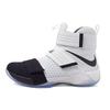 Zoom Soldier 10 LBJ Кроссовки унисекс с круглым носком, нескользящие, легкие, с высоким верхом, для баскетбола, черные/белые 852400-102