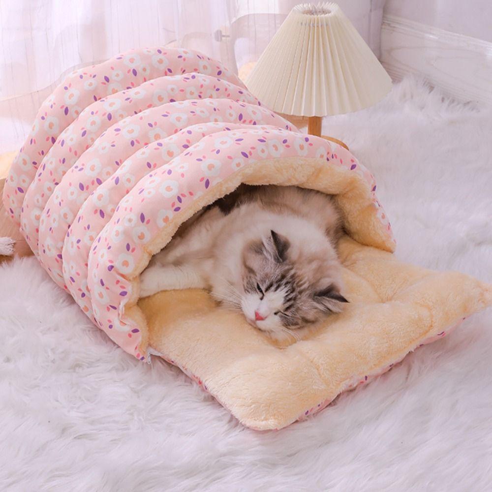Comfortable Pet Snuggle Sack Cat Sleeping Bag Winter Warm Bed New Cat Bed Cave Gifts
