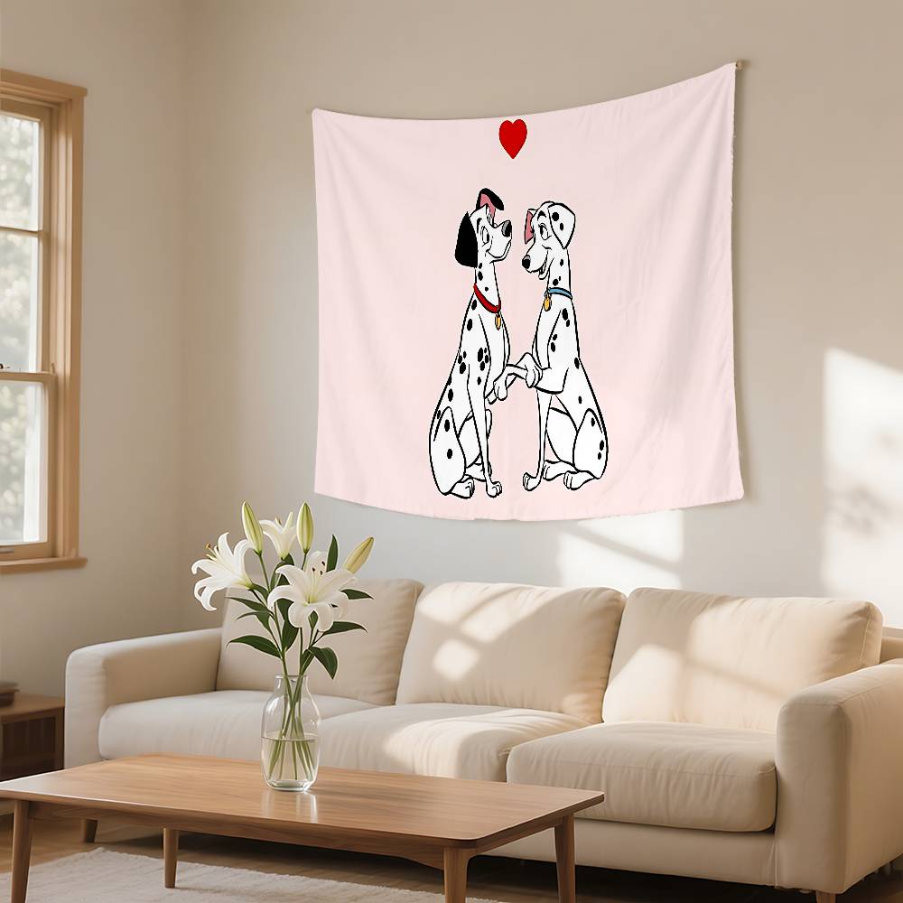 Classic Cartoon101DdalmatiansS Cute Tapestry Wall Hanging Tapestry Art Deco Blanket Curtain Hanging At Home Bedroom Living