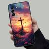 Христианский Крест Христа Чехол для телефона для Samsung Galaxy A13,A21s,A22,A31,A32,A52,A53,A71,A80,Мягкий черный корпус