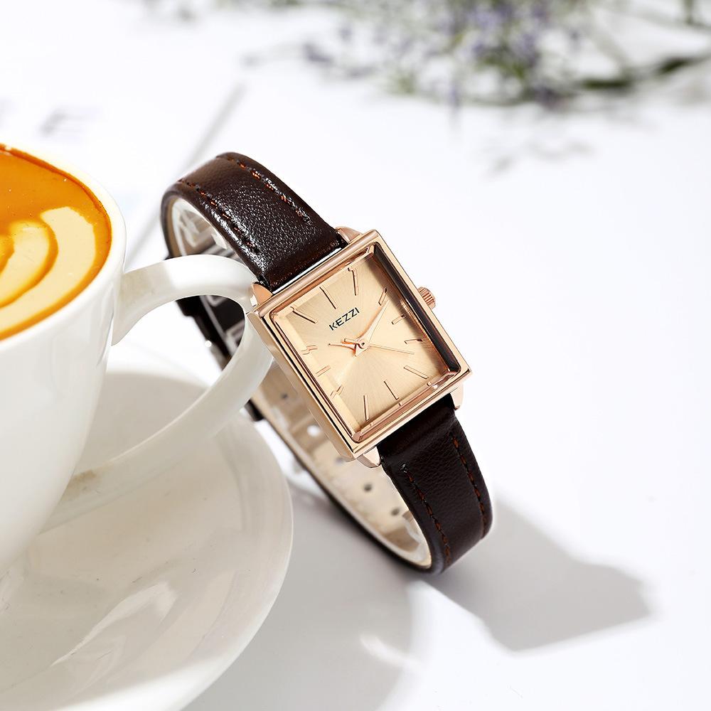 Новые часы, маленькие и легкие, роскошные, квадратные, студенческие, Ins, нишевые, дизайнерские часы для женщин