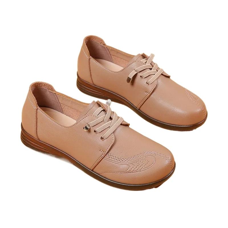 Fashion Ladies Shoes 2024 Fashion Cross-tied Women's Flats Hot Sale Round Toe Daily Flats Women New Sewing Solid Light Flat Low Heels