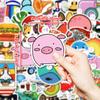 50 Креативных Легко Отрываемых Наклеек-Граффити для Маленьких Ушей, Декоративные Креативные Наклейки для Ручного Учета