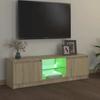 Vidaxl Szafka Pod Tv Z Oświetleniem Led, Dąb Sonoma, 120X30X35,5 Cm
