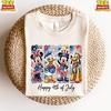Футболка Disney Микки и друзья С Днем Независимости 4 июля, Волшебная футболка Disney ко Дню Независимости, Патриотическая футболка Микки для семейной поездки 2026