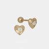 Youngglow 14k Sparkling In Heart Piercing