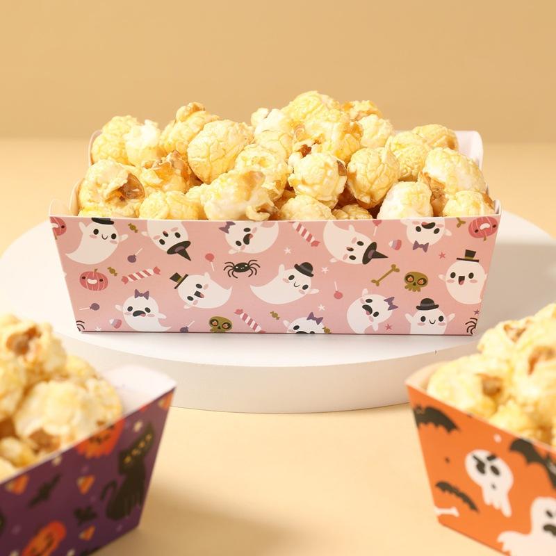 Halloween Paper Food Trays Disposable Party Serving Boats for Snacks and Fries 12 Pack