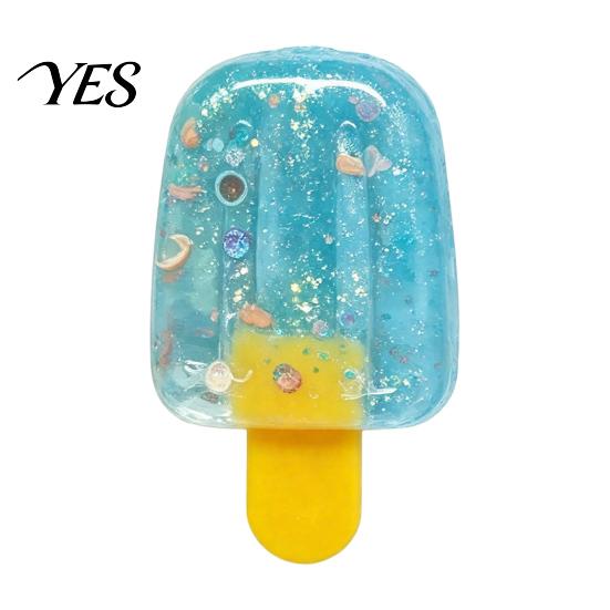 Ice Stick Stress Reliever Glitter Squeeze Toy, Relief Simulation Cream Sensory TPR Ball Slow Rising Lolly Fidget Toy for Kids Adults Relaxation