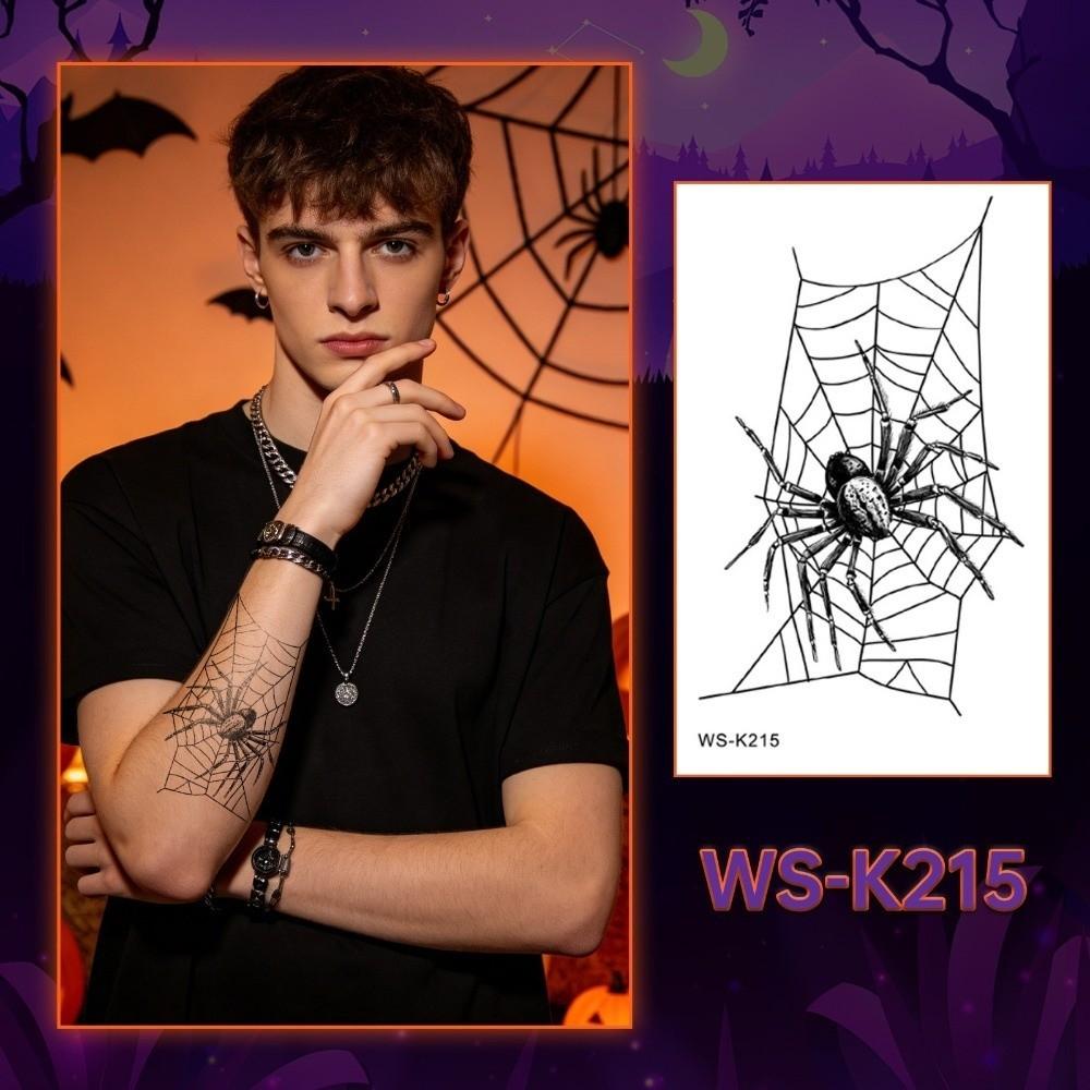 Waterproof Spider Tattoo Realistic Halloween Face Tattoo Body Art Body Tattoo Stickers Face Makeup