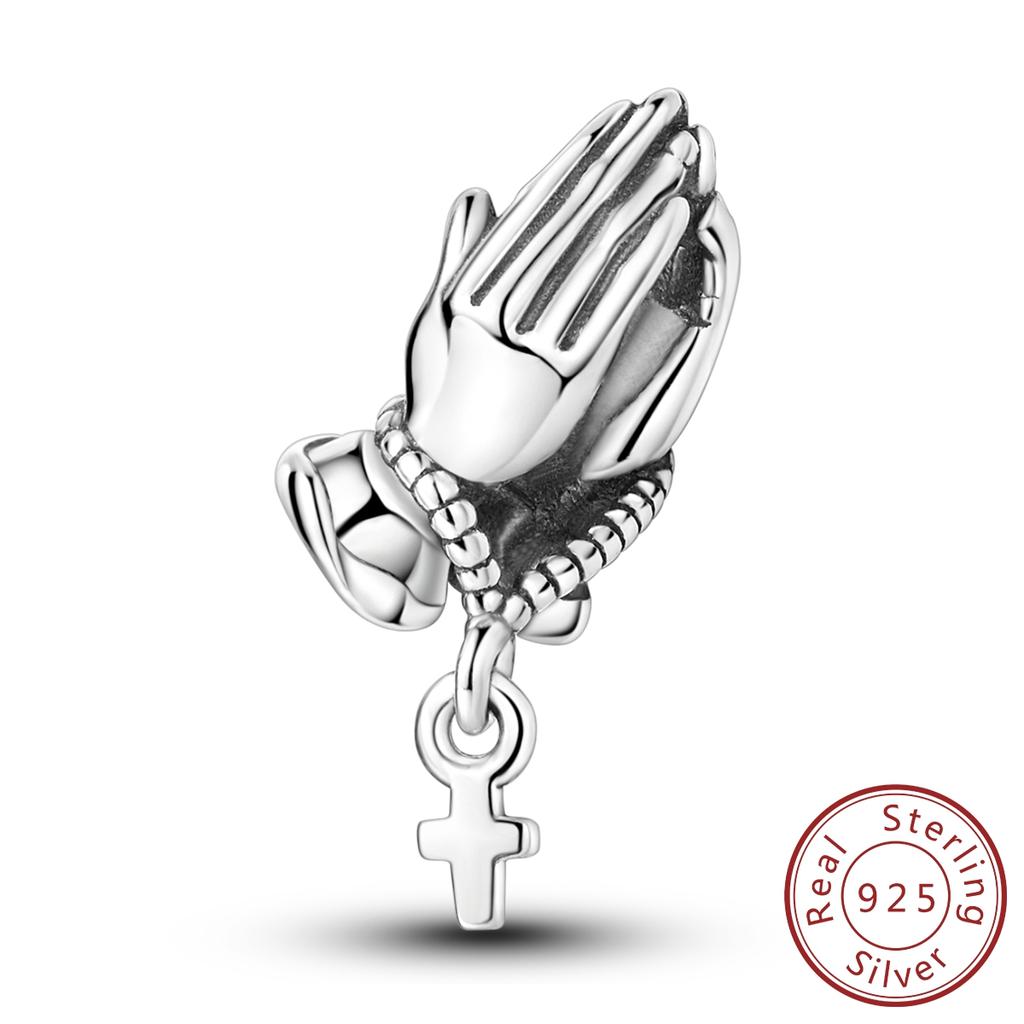 Cross Copper Charms Religion Pendant For Woman Fit Original Beads Bracelet Diy Fashion Jewelry