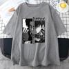 Harajuku Anime New Print T-shirt, Men's and Women's Loose T-shirt, Retro, Street Trend 100% Cotton Comfortable T-shirt