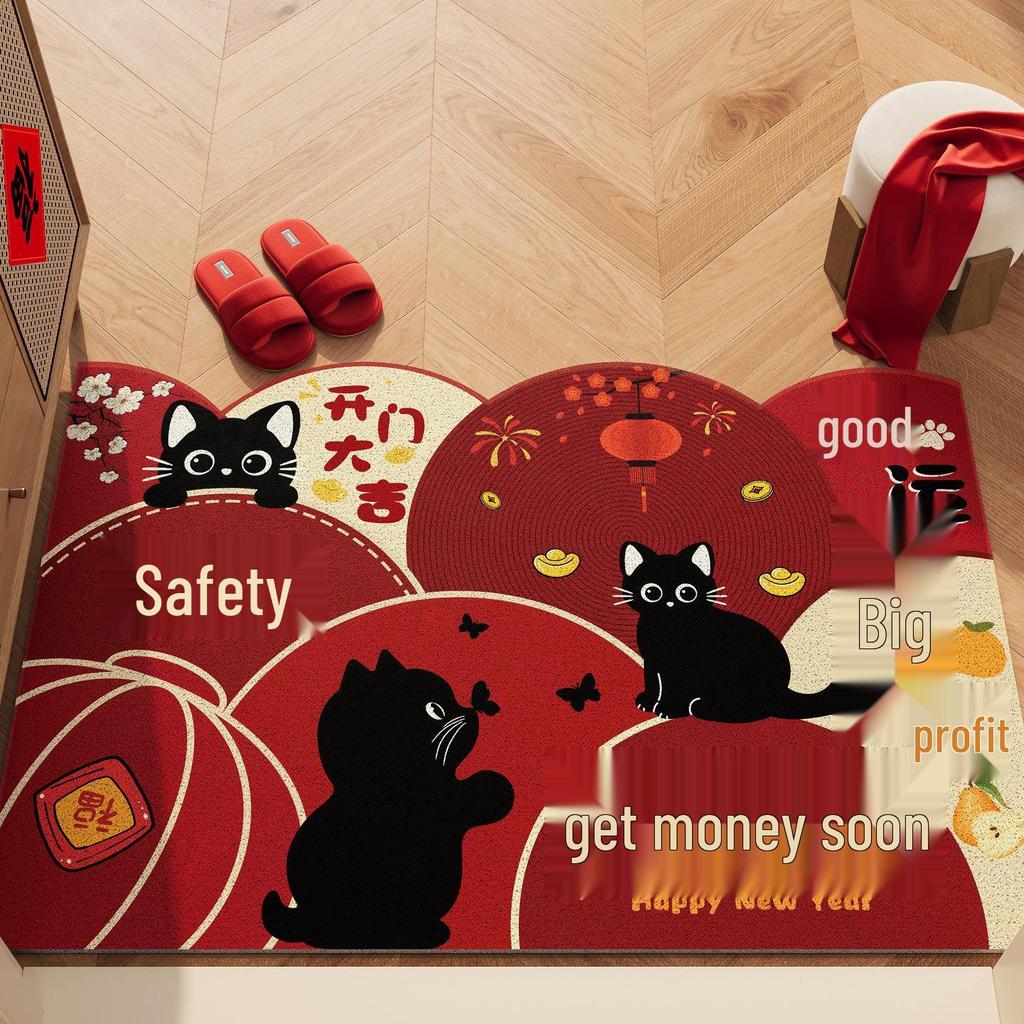 Мультяшный придверный коврик: Скребок для песка, износостойкий, противоскользящий, легко моющийся