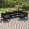 Day and Night - Day and Night Garden Furniture Set 9 Pieces and Black Synthetic Rattan Cushions