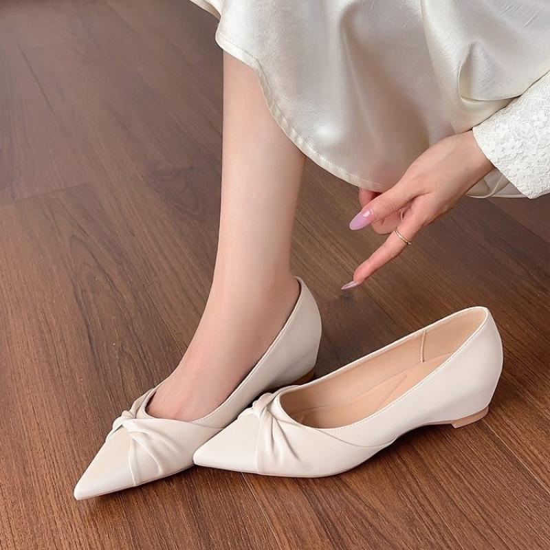 Fashion Pointed Toe Women Flats Shoes Summer Shallow Dress Shoes Fashion Elegant Woman Sandals 2025 New Trend Lolita Cozy Female Zapatos