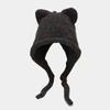 Cute C Knitted Hat for Women Autumn Winter Thicken Warm Beanie Cap Korean Versatile Bonnet Ear Protection Braids Skull Cap Acrylic Female Skulli Gift