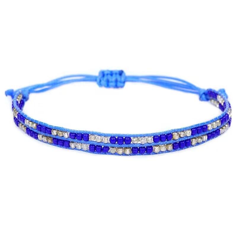 Богемный браслет из бисера Miyuki для женщин и мужчин, ручная работа, плетеные скользящие узлы, регулируемые браслеты, ювелирные изделия