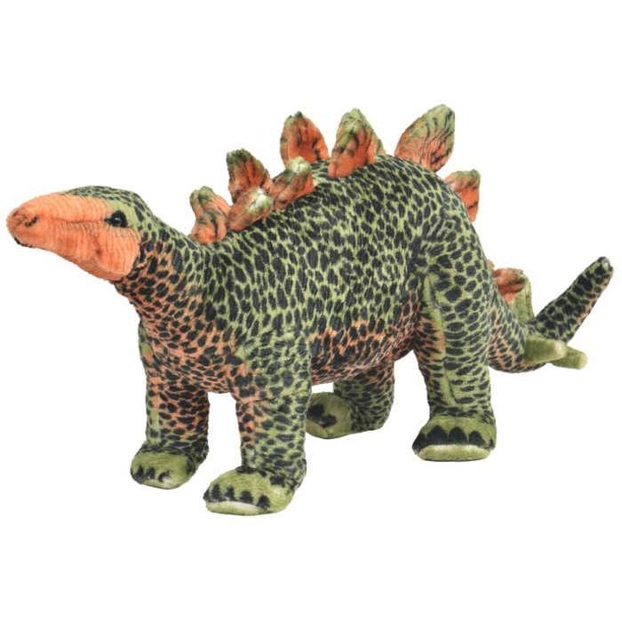 VidaXL Plush Toy Dinosaur Stegosaurus Green and Orange XXL 91346