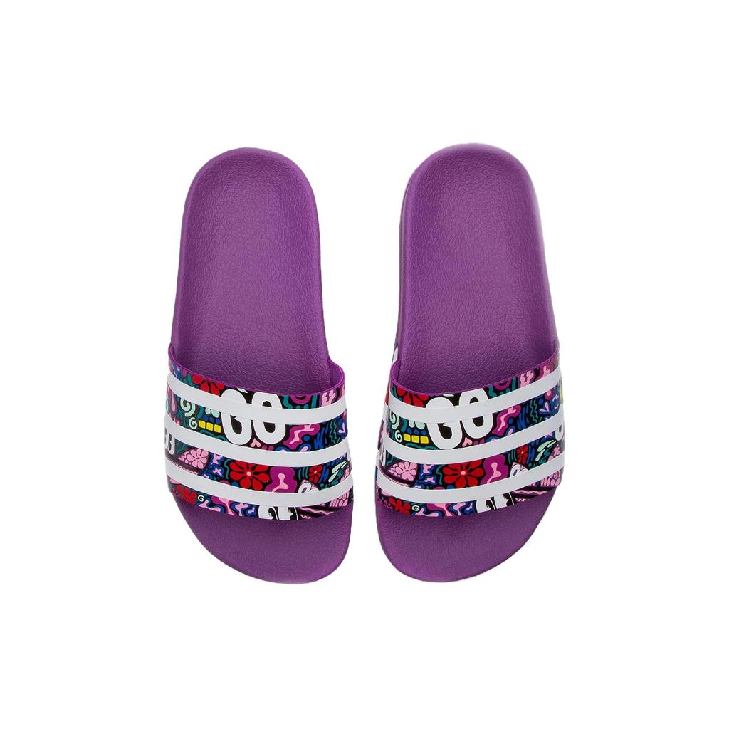 Adidas Originals Comfortable Casual Rubber Sole Non-Slip Slide Sandals Women Footwear Purple CG6468