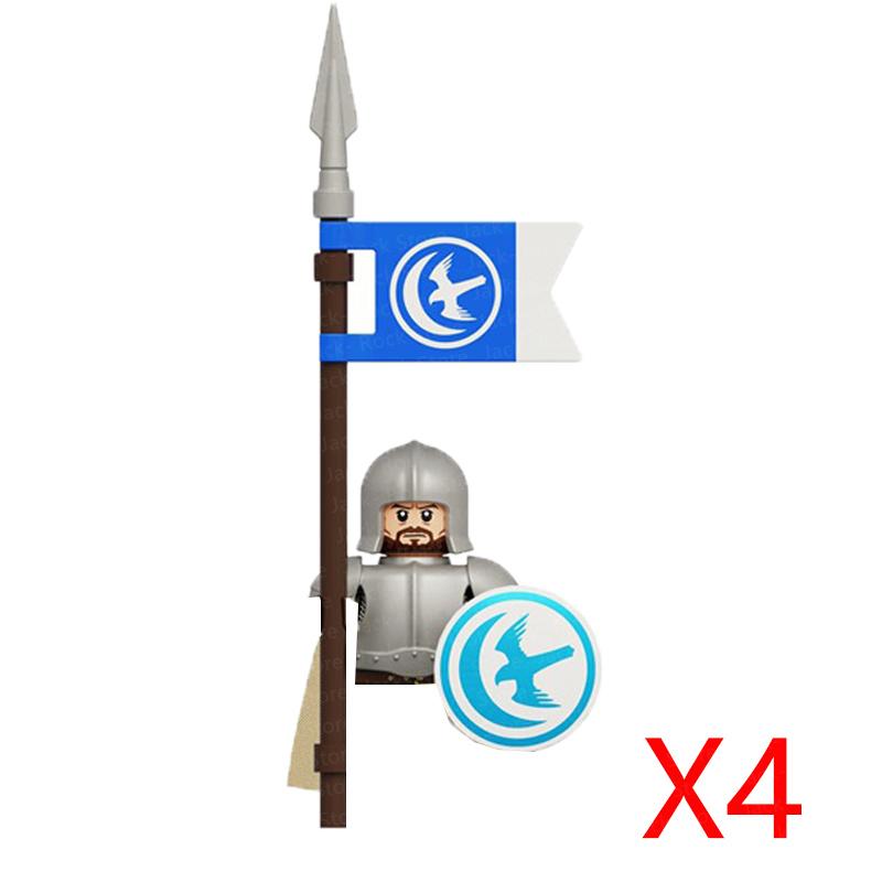 Военные Строительные Блоки Фигурки Солдат Подарки Игрушки Серия Кино Фантастика Средневековый Рыцарь Легион Оружие Щит Флаг MOC